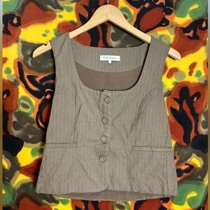 We Wore That Womens Pinstripe Small Tank Vest Top Size Small